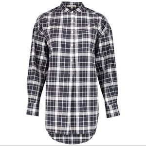 Alex Mill Plaid Tunic Popover Top S
